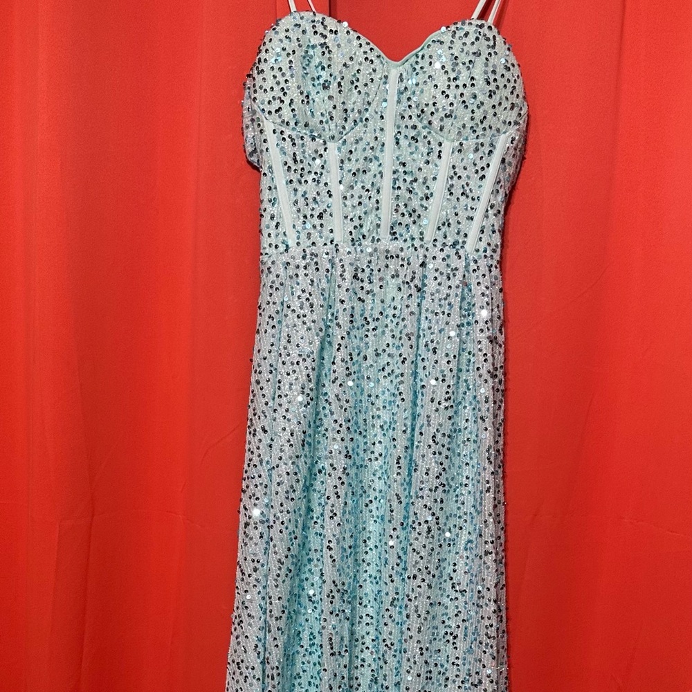 Elegant Blue Women's Dress